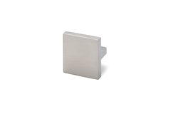 Poignée Messana, entraxe de perçages 32, L 42 mm, B 42 mm, H 25 mm, aspect inox brossé