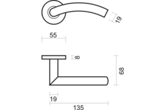 Béquille Pro gi shape 19mm noir r+no key  