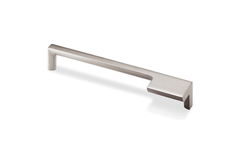Greep Zenga links, boorafstand 192, L 201 mm, B 36 mm, H 30 mm, roestvrij staal finish geborsteld