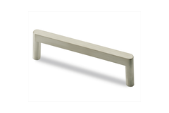 Greep Utinum, boorafstand 128, L 138 mm, B 10 mm, H 35 mm, roestvrij staal finish geborsteld