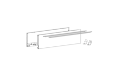 AvanTech YOU set côté tiroir h139 l500mm argenté g/d sans Fixation Frontal e