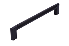 Poignée 160mm zamac rainuré noir mat 