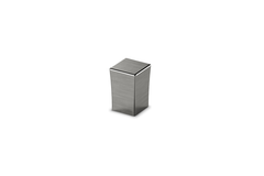 Bouton Cadria, L 18 mm, B 18 mm, H 27 mm, aspect inox brossé