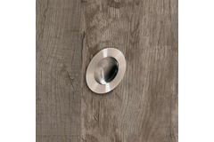 Poignée d'insertion Aboa, entraxe de perçages 0, H 14 mm, ø 65 mm, Inox brossé