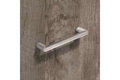 Poignée Chalcis, entraxe de perçages 128, L 147 mm, B 11 mm, H 31 mm, aspect inox brossé
