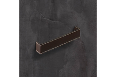 Greep Dublina, boorafstand 160, L 168 mm, B 34 mm, H 30 mm, donkerbruin leer