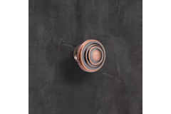 Bouton Essa, H 25 mm, ø 32 mm, aspect cuivre antique