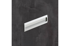 Poignée d'insertion Misnia, entraxe de perçages 160, L 180 mm, B 54 mm, H 18.5 mm, aspect aluminium