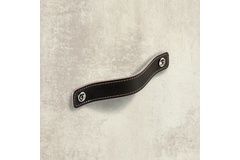 Greep Nica, boorafstand 96, L 123 mm, B 25 mm, H 3 mm, donkerbruin leer