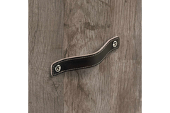 Greep Nica, boorafstand 96, L 123 mm, B 25 mm, H 3 mm, donkerbruin leer