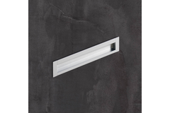 Poignée d'insertion Nidum, entraxe de perçages 96, L 111 mm, B 35 mm, aspect aluminium