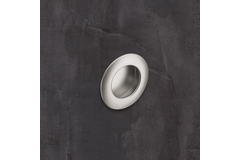 Poignée d'insertion Borgoa, entraxe de perçages 0, H 11 mm, ø 41 mm, Chromé mat