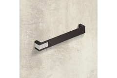 Greep Intra, boorafstand 192, L 204 mm, B 25 mm, H 26 mm, Mat zwart / roestvrij staal finish geborsteld