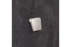 Bouton Milo, entraxe de perçages 16, L 40 mm, B 41 mm, H 28 mm, aspect inox brossé