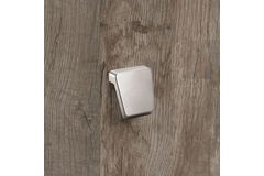 Bouton Milo, entraxe de perçages 16, L 40 mm, B 41 mm, H 28 mm, aspect inox brossé