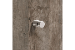 Bouton Monacum, H 25 mm, ø 10 mm, Inox brossé