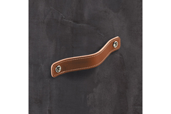 Poignée Nica, entraxe de perçages 128, L 158 mm, B 25 mm, H 3 mm, cuir brun clair