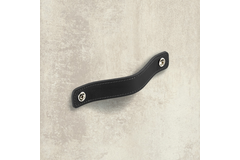Poignée Nica, entraxe de perçages 64, L 94 mm, B 25 mm, H 3 mm, cuir noir
