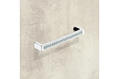 Poignée Saturnia, entraxe de perçages 128, L 140 mm, B 12 mm, H 26 mm, chromé brillant
