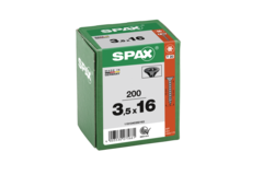 Houtschroef zwart SPAX-S PK Pozidrive met verzonken kop 3.5 x 16