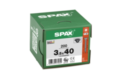 Houtschroef zwart SPAX-S PK Pozidrive met verzonken kop 3.5 x 40