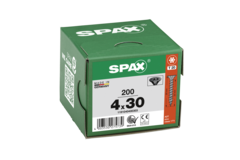 Houtschroef zwart SPAX-S PK Pozidrive met verzonken kop 4 x 30