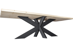 Tafelonderstel spin 5x15 mat zwart h.72xb.90xl.180