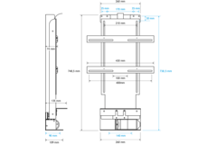 Élévateur tv 600 60 kg  