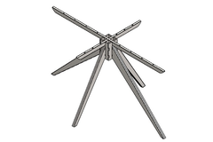 Tafelonderstel spider s 73.6x84.5x151 mat zwart