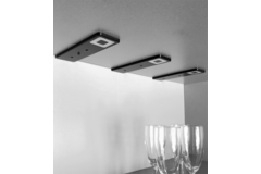 Set 1 led roeled 3W 3000K 12V zwart-centrale schakelaar - konvertor
