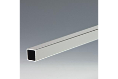 Barre carrée, B25 H25 L2000, aluminium brillant
