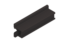 Vertikaal profiel TRBase25 Floor 2.9m zwart