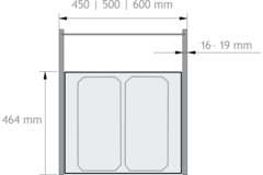 Afvalemmer vs oeko-liner k60cm 42l (2x10+22l)