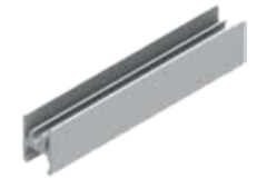 Horizontaal U-profiel boven RS-Base 4m alu zilver