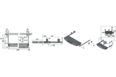 Coulissant clavier avec tapis de souris, gris