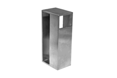 Poignee porte coulissante kube 120x55x40mm inox ferme