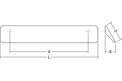 Poignée switch ea160 l200 zamac blanc mat 