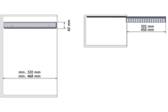 Chic line porte cravattes anthr.  l.310mm gauche 