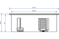 Twist mat zwart d-nl-l 2 stopcontacten -- 931.150*