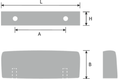 Greep straight ba96 l105 zamak chroom