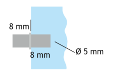 Taquet duplo ge 5x16 zwart  