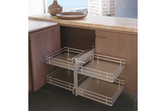 Rational corner d Soft Close 450mm dr anthracite  + 4 paniers fil anthracite