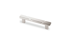 Poignée Celista, entraxe de perçages 128, L 160 mm, B 25 mm, H 27 mm, aspect inox brossé