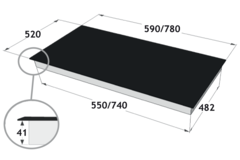 Novy induction Comfort 65 cm 4 zones 