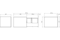 Highline 1 poubelle 10+10+16l inox c.50cm extension totale avec ammortisseur