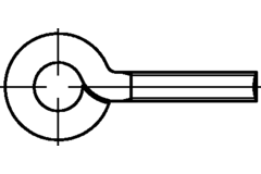 Oogvijs metaal M6 x 60mm verzinkt