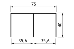 Rail superieur double Terra/Base 6m alu blanc  