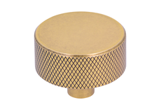 Bouton 33mm alu rainuré vintage gold 