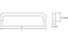 Greep lipp ba320 l333 zamak mat zwart