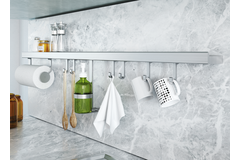 Horizon reling-kit 900mm zwart incl. bevestigingen, 3 haken en rolhouder